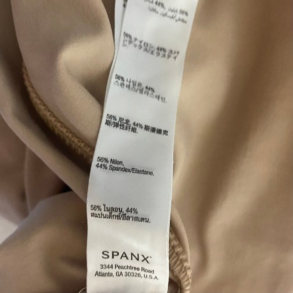 Spanx‎ Large Shapewear Open Tank Top Camisole Bodysuit Beige Sleeveless Layering - Picture 6 of 6